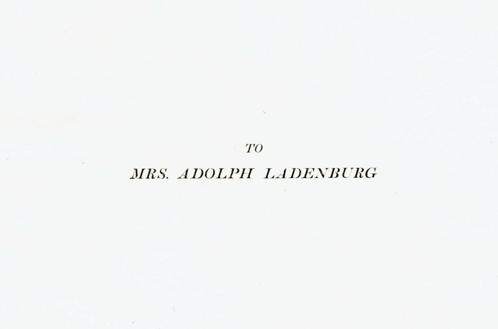 To Mrs. Adolph Ladenburg